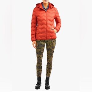 NWT Time & Tru Women's Wind Resistant Bubble Coat X-Small 0/2, Orange